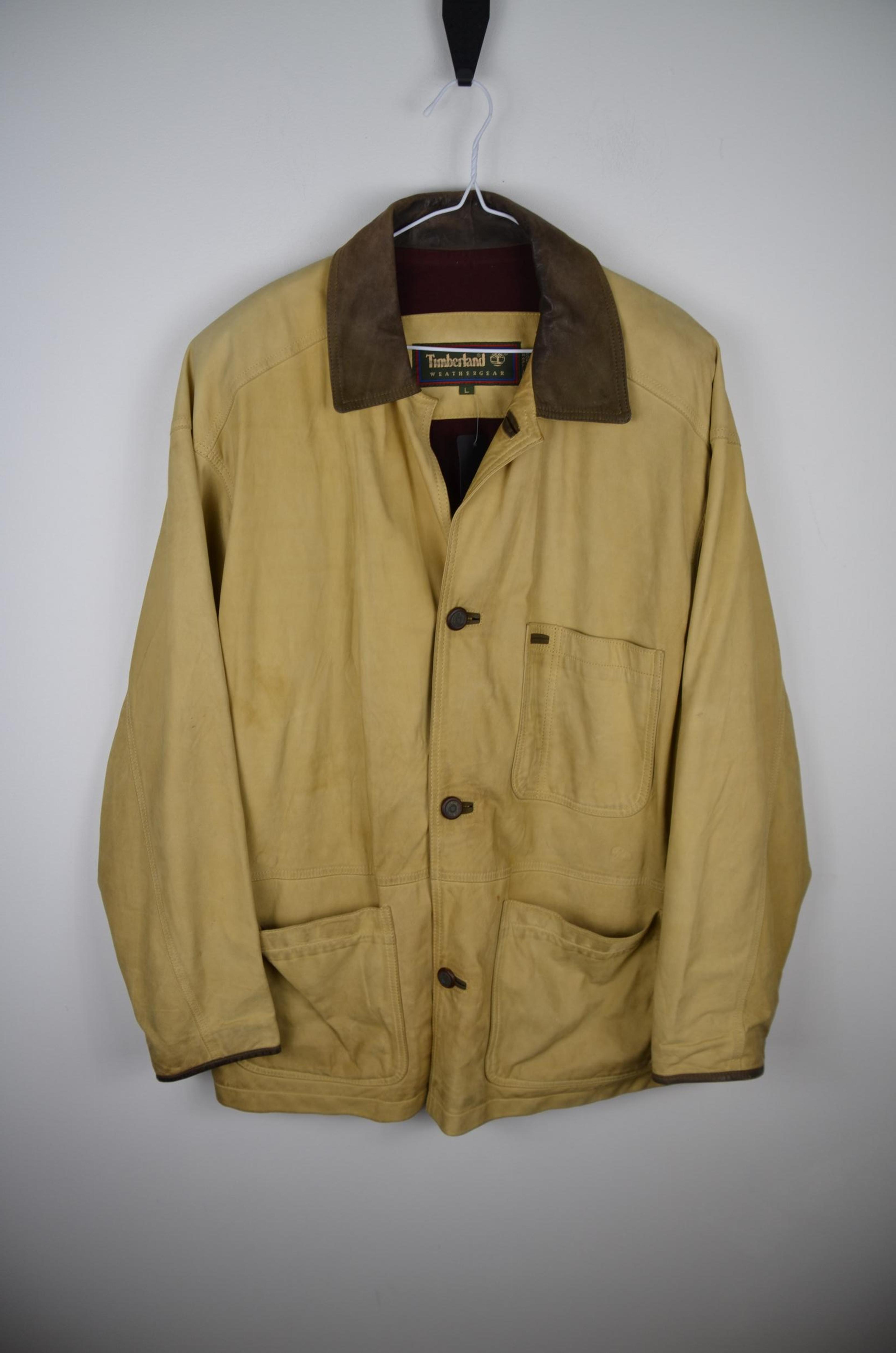 Timberland Mens Leather Field Jacket