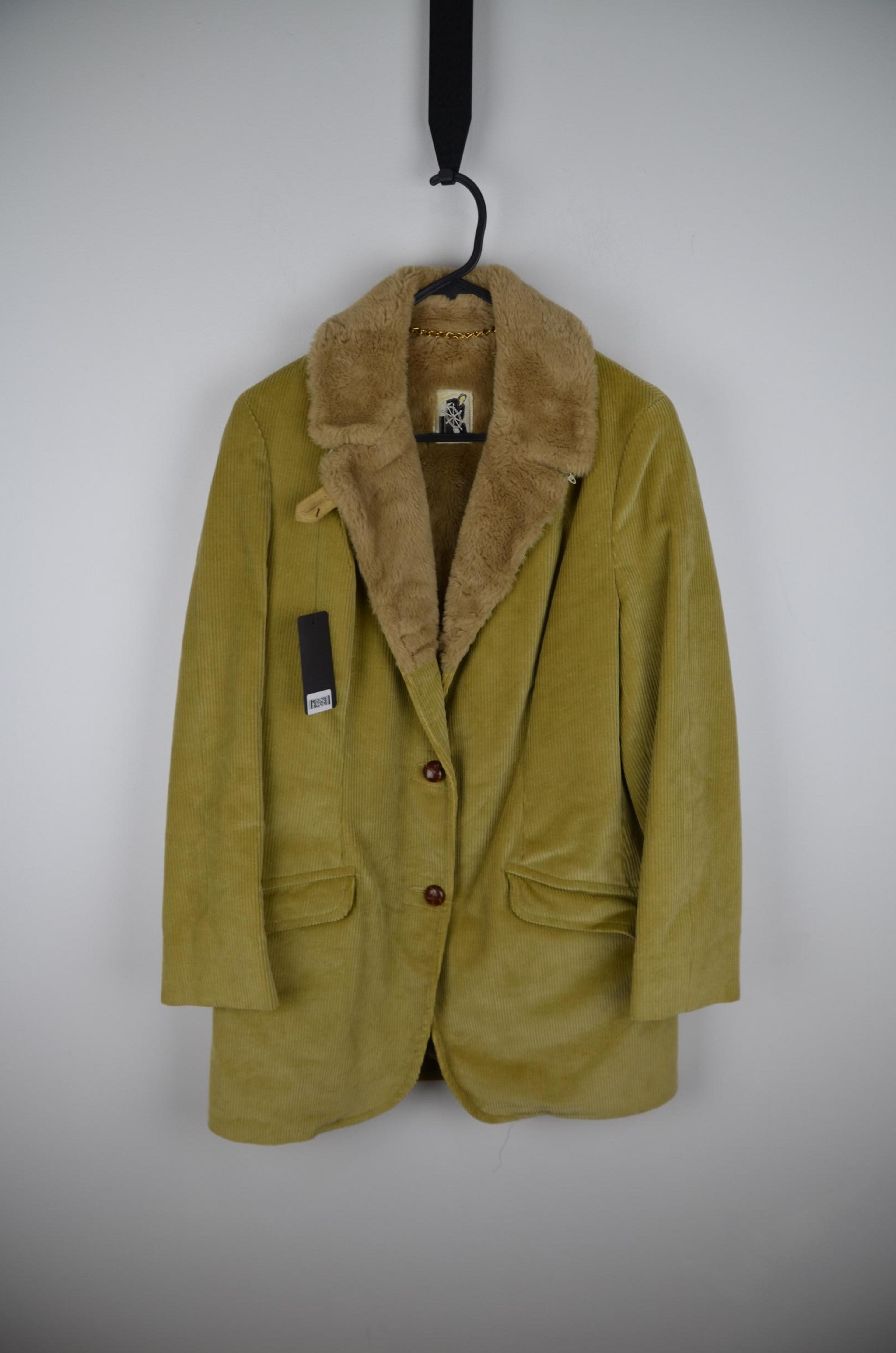 Mighty Mac 40 Faux Fur Lining Tan Brown Blazer