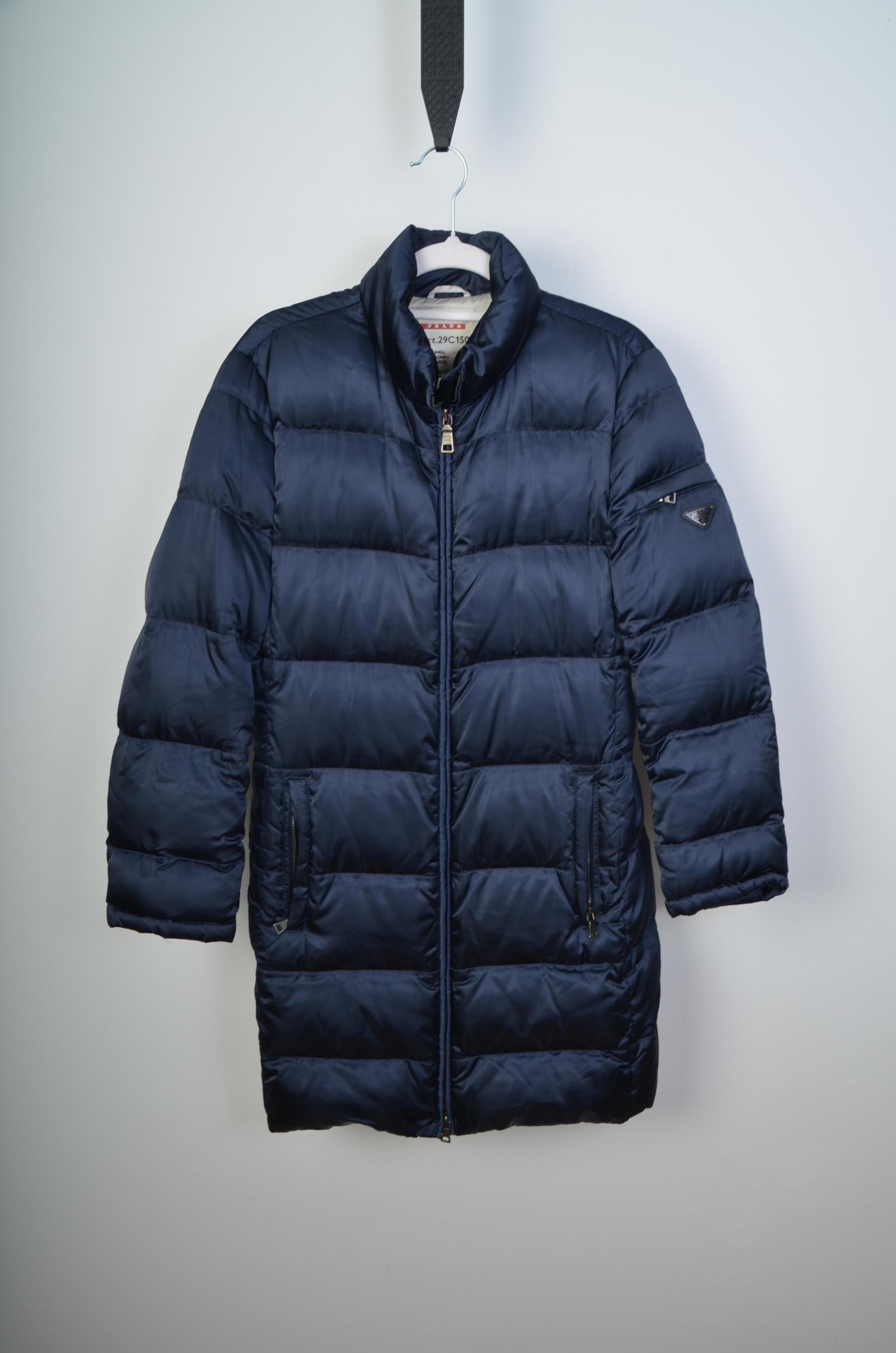 Prada Navy Blue Puffer Jackets